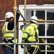 Gerüst, Haus, Handwerker, Arbeiter, Bau