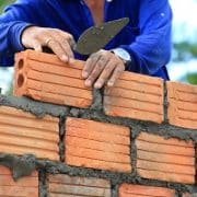aufbauen, Ziegelstein, Mauer, Arbeiter, Bauhandwerker