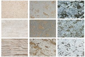 Natursteinfassaden gibt es in zahlreichen Variantionen.